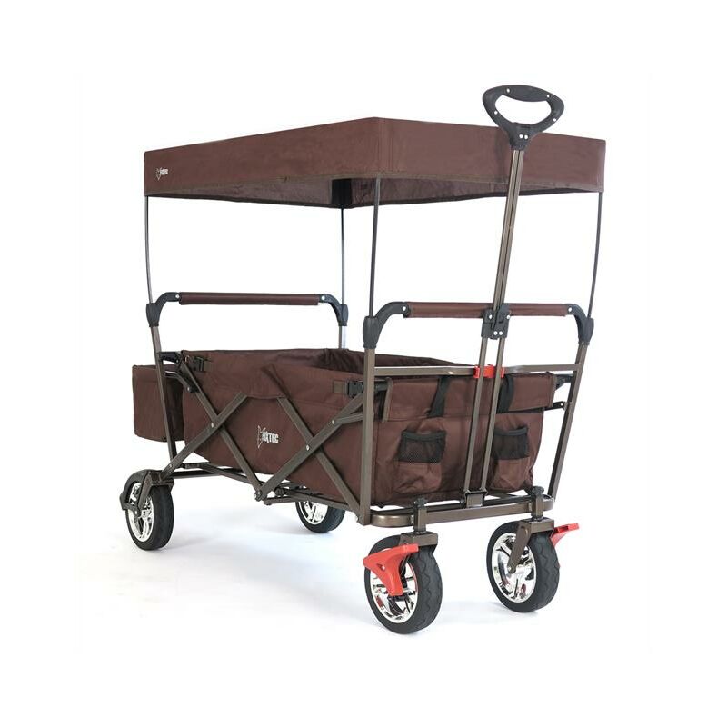 Chariot de jardin pliable Fuxtec City Cruiser - transport charge 75 kg – Marron