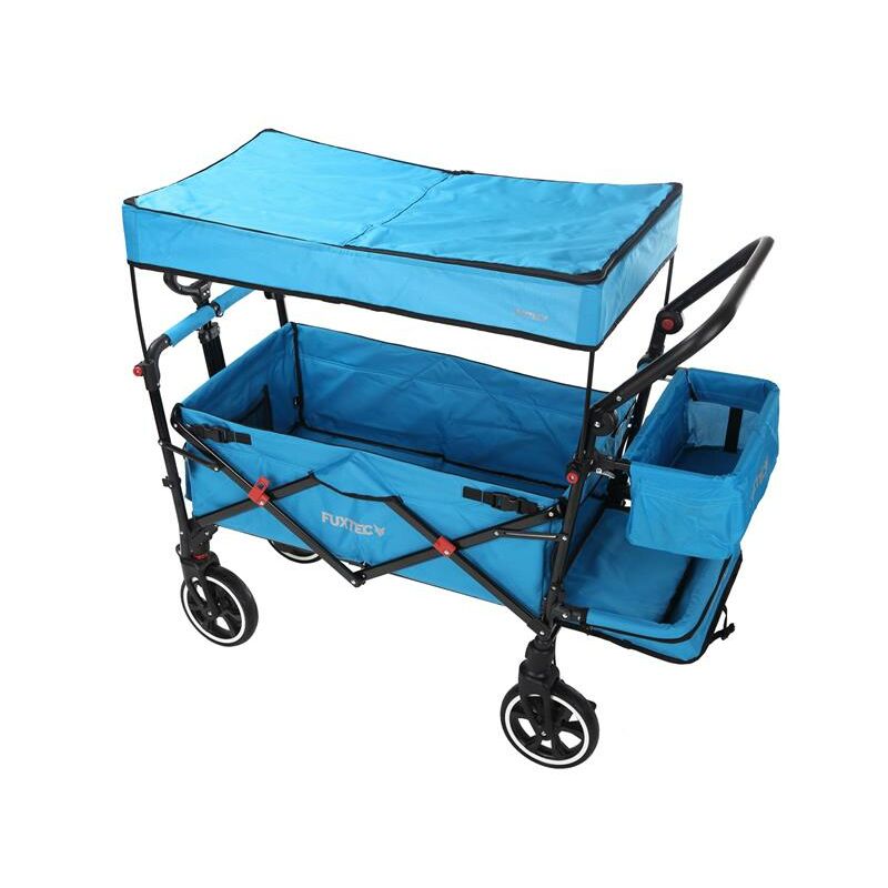 Chariot de jardin pliable Fuxtec Premium Cruiser - transport charge 75 kg - Bleu