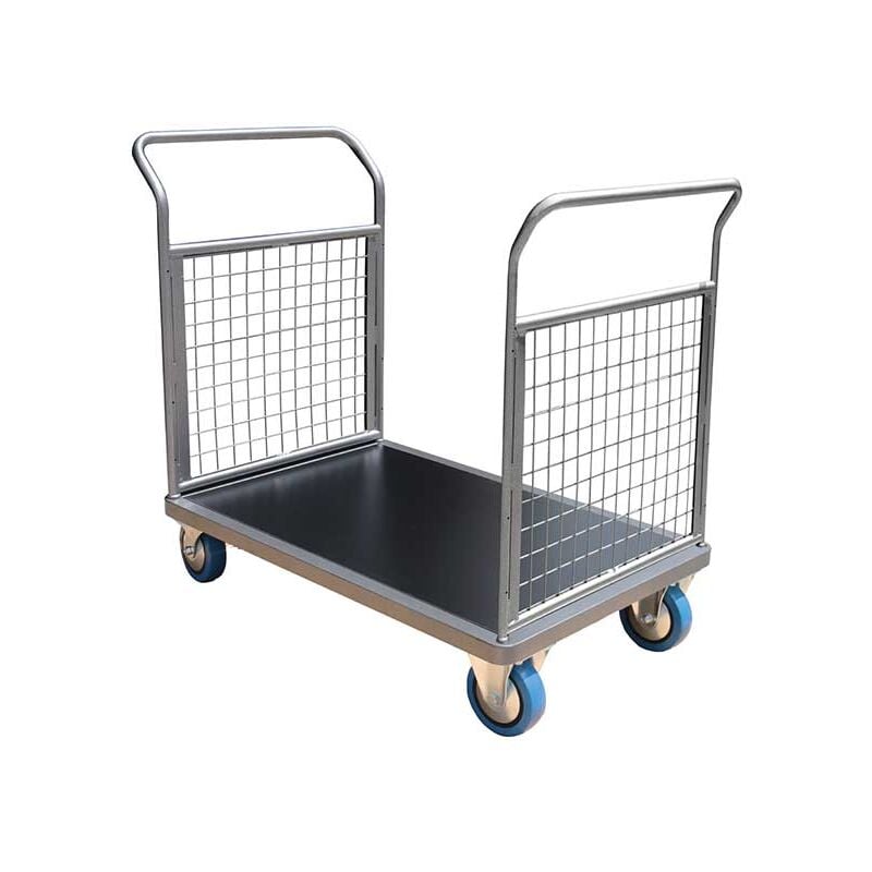 Chariot grillagé 2 côtés - Plateau 800x600mm - Charge max 500kg - CHP2T3