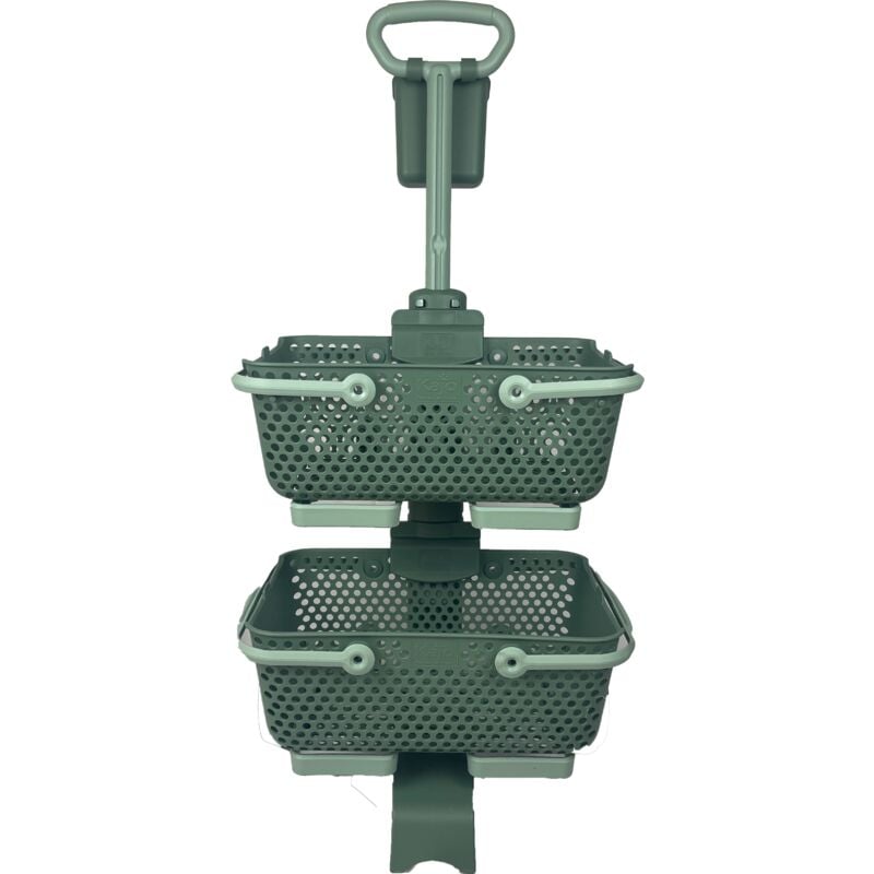 Mv Industrie - Chariot Kaba pour Kajo 15L Vert Olive / Vert Amande + 2 Kajo 15L Vert Olive / Vert Amande