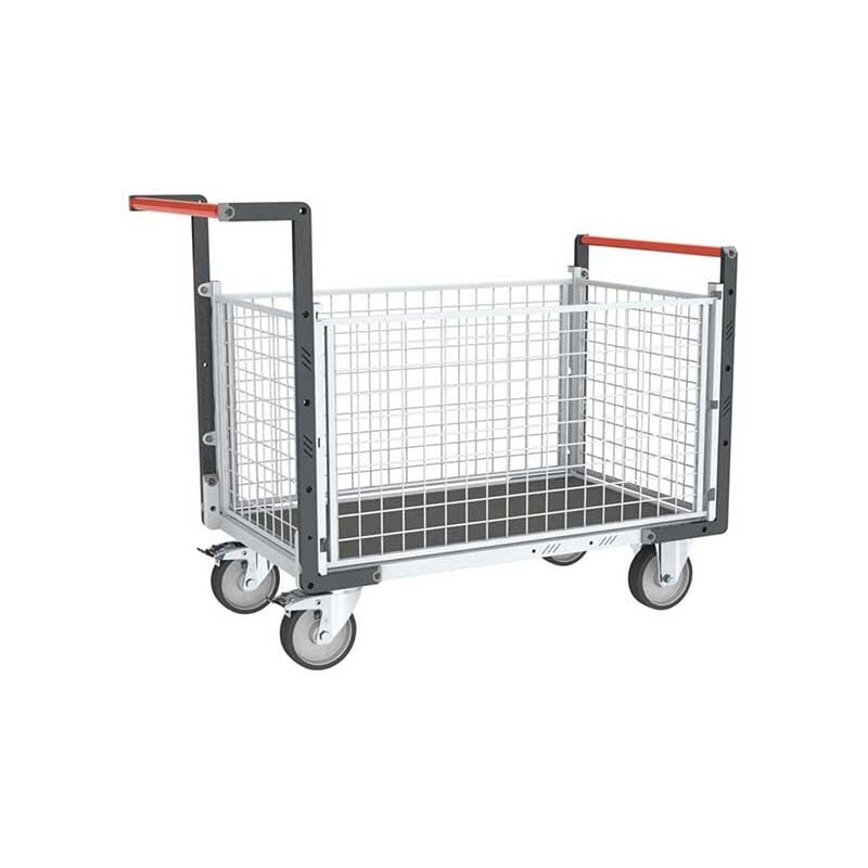 Chariot modulable grillagé 4 côtés - Plateau antidérapant 965x555mm - Charge max 500kg - 806724565