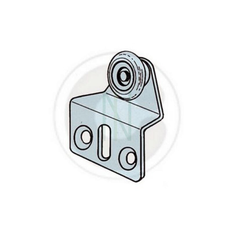 Omge - Chariot 50 piA ces pour portes coulissantes avec roue en acier diamA tre 15 mm
