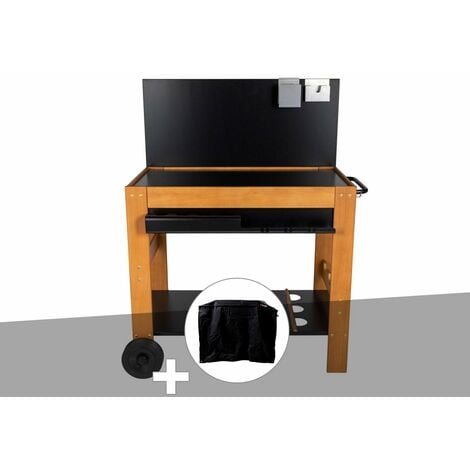 Chariot plancha en bois Halong + Housse