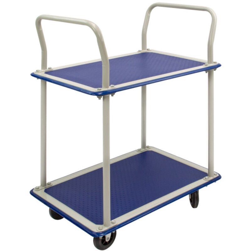 Chariot plateforme de transport manutention 2 étages