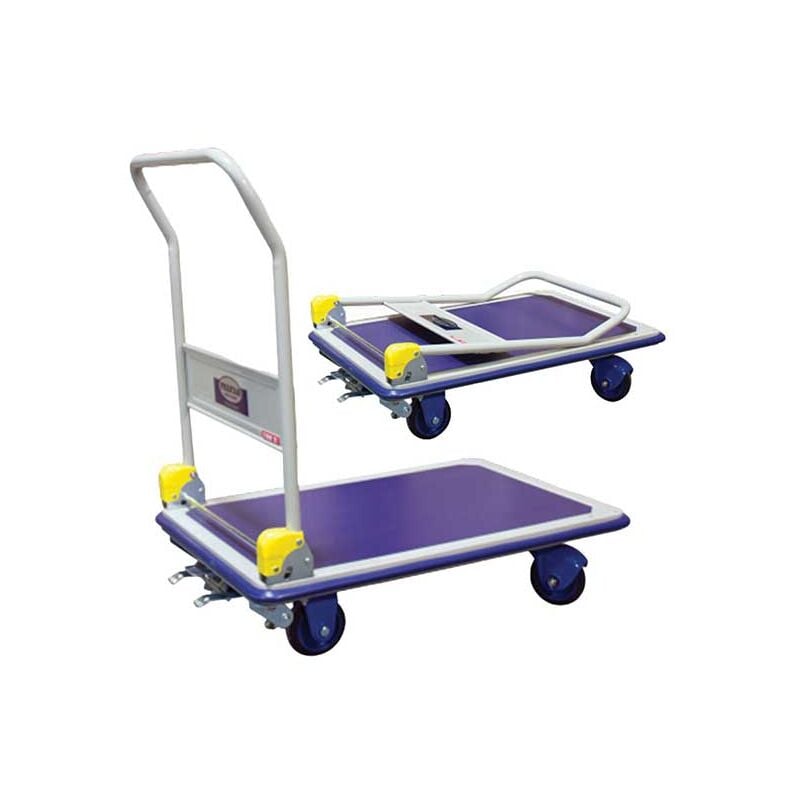 Chariot pliant avec frein - Plateau antidérapant 920x610mm - Charge max 300kg - 805006997