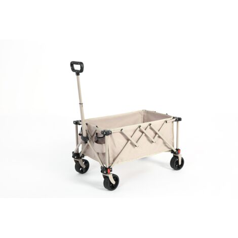 Chariot pliant, chariot pliant à roues tout-terrain, chariot de jardin robuste avec poignée réglable, chariot multifonctionnel d'extérieur, idéal pour le camping,