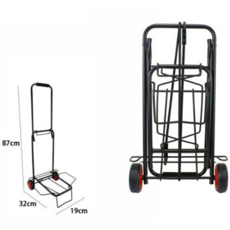 Chariot Pliant En Aluminium Capacité De Pliage Max. 50 Kg 2 Roues