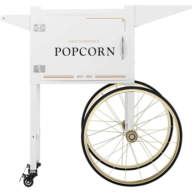 Chariot à popcorn coloris blanc et or