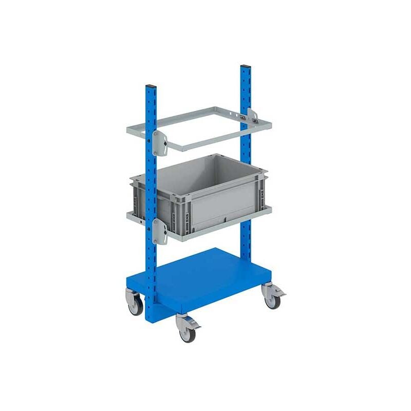 Chariot porte bac - 2 plateaux 635x450mm - Charge max 200kg - Compatible bac Europe - W020050020/P