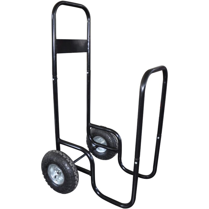 Chariot porte bûches avec bâche de protection Capacité maximale 150kg Dimensions du produit monté (L