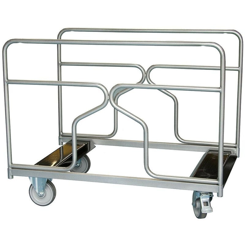 Chariot porte tables rondes ou rectangulaires charge 300 kg 1200 x 800 mm Diam roues 160 mm - Fimm