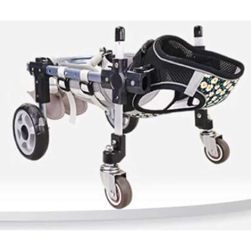 Chariot pour Chien Fauteuil Roulant pour Chien à 4 Roues, Chariot pour Animaux de Compagnie Petit/Moyen/Grand pour la Marche, Assistant de Marche