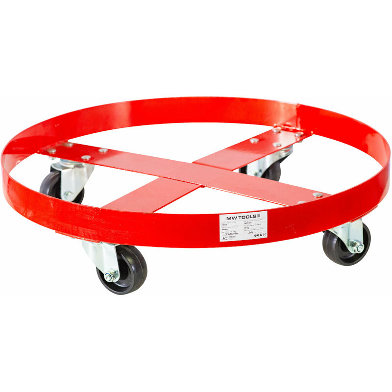 Chariot à fûts en plastique type fermé 220 litres 410 kg Mw Tools VTD410