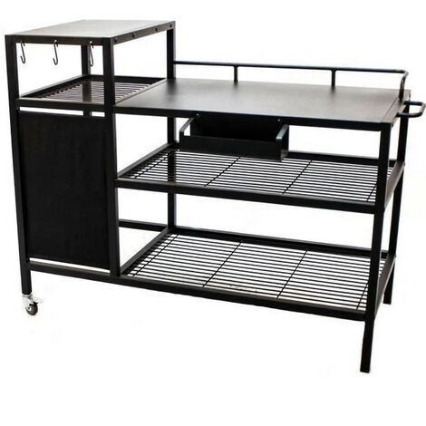 Chariot pour Plancha - Acier Noir