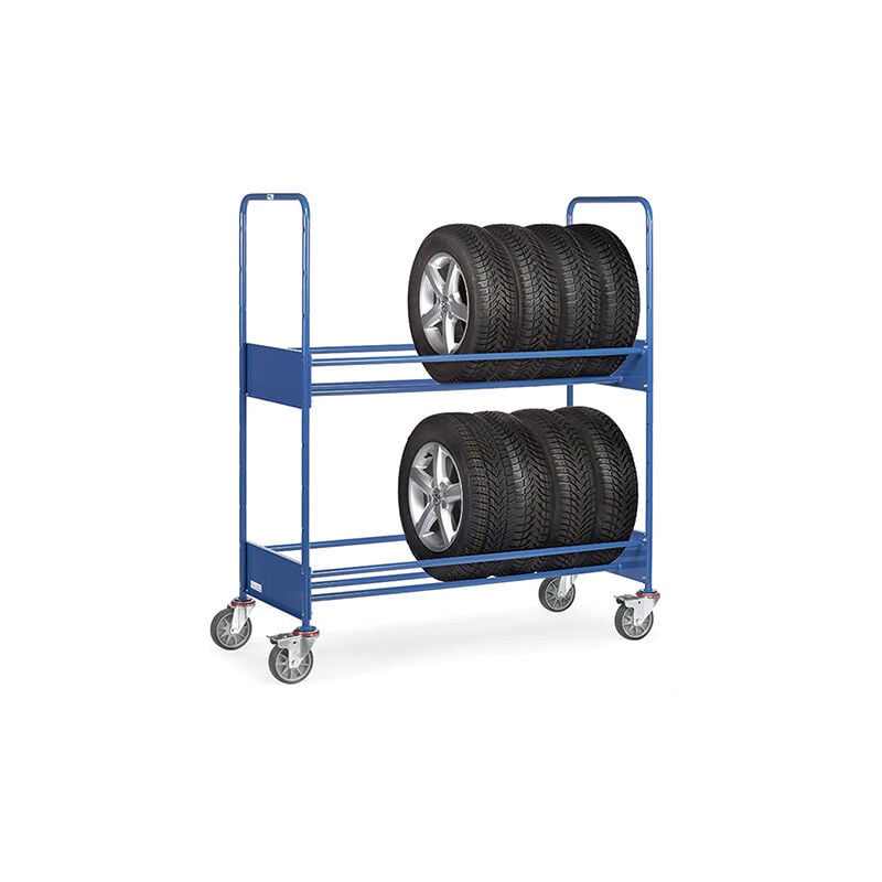 Matisère - Chariot pour pneus 2 niveaux - 1540x670x1725mm - Charge max 250kg - 4586