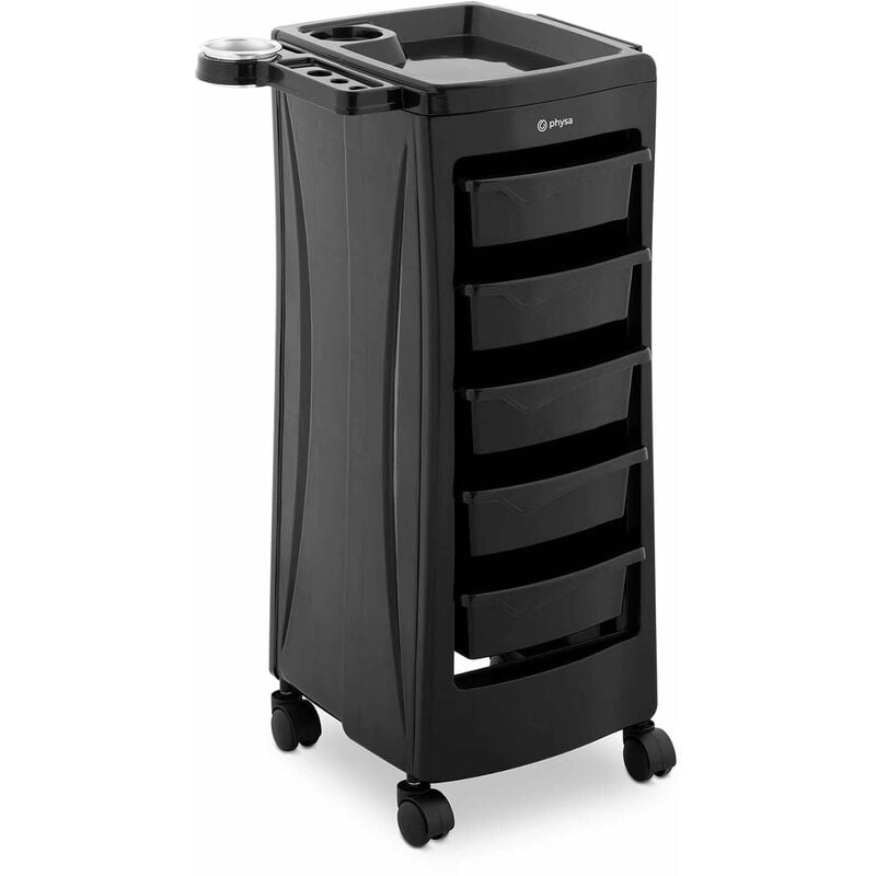 Helloshop26 - Chariot pour salon de coiffure coiffeuse esthétique (plateau : 485 x 380 mm, 5 tiroirs, capacité de charge : 10 kg)