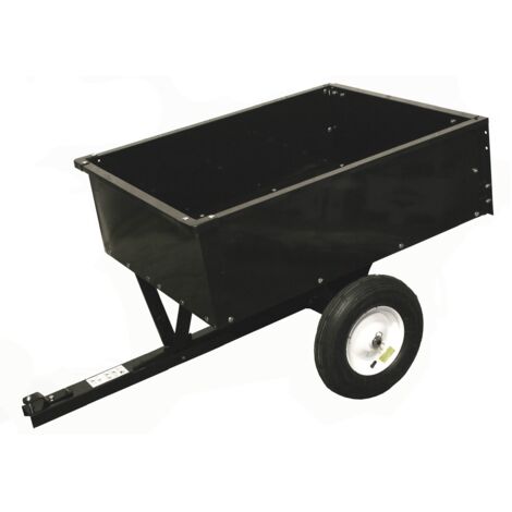 Chariot pour tracteur de pelouse 122x85x37 cm hayon pliant 551562