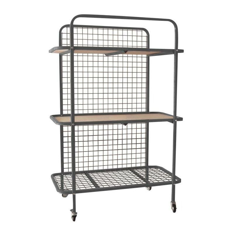 Chariot rangement 3 plateaux 260, 810 et 1390 mm (spécial carrosserie) - OC 0711 - CLAS Equipements