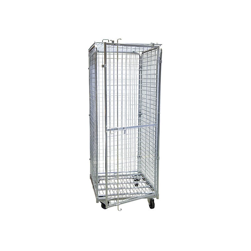 Roll conteneur 500kg - Entièrement fermé / cadenassable - Dimensions 720x800x1800mm - - 885008034