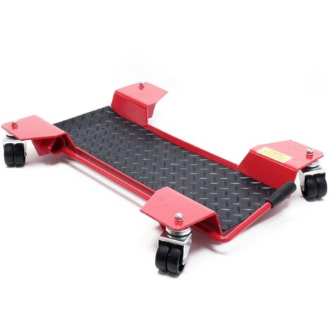 Chariot roulant pour moto – Déplacement facile dans espaces restreints – Acier robuste – 4 roulettes doubles pivotantes à 360°