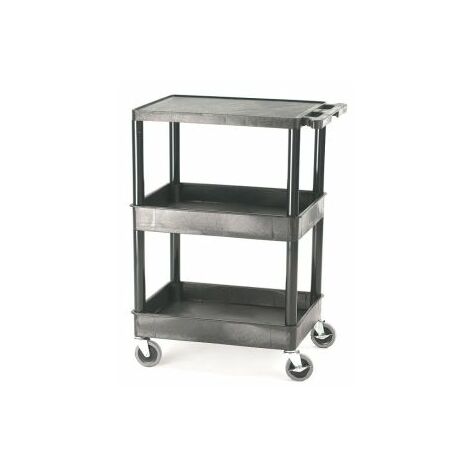 Chariot RS PRO Non 3 plateaux en PE, 610 x 460 x 970mm, Capacité de charge 150kg ( Prix pour 1 )