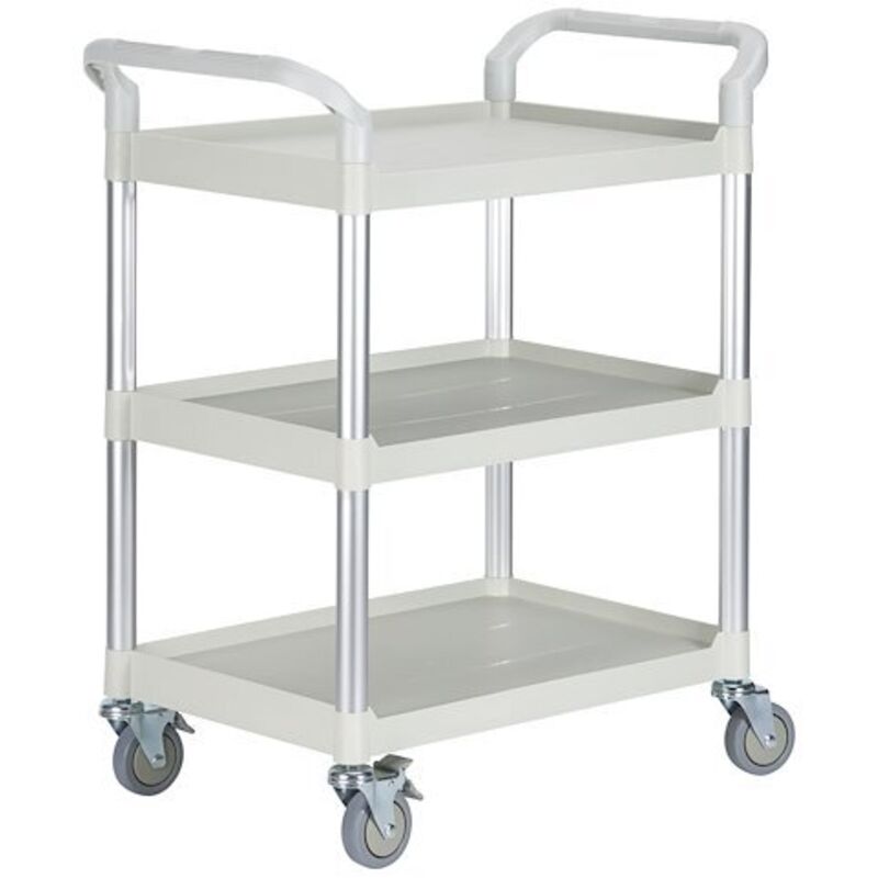 Chariot 'servante' 3 plateaux gris