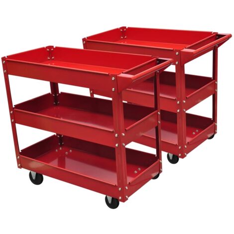 Chariot servante d'atelier 100 kg rouge