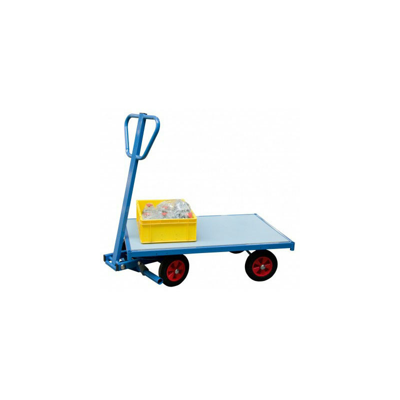 Matisère - Chariot train avant pivotant 500kg - Plateau seul - Roues pneumatiques 260mm - 800007108