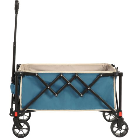Chariot Utilitaire Jardin 160L, Pliable Rapide, Durable, Poignée Télescopique, Tout-Terrain