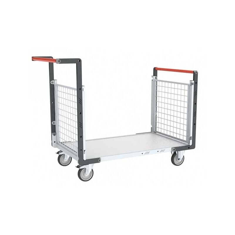 Matisère - Chariot modulaire grillagé avec 2 côtés - Plateau 815x500mm - Charge max 250kg - 806724142