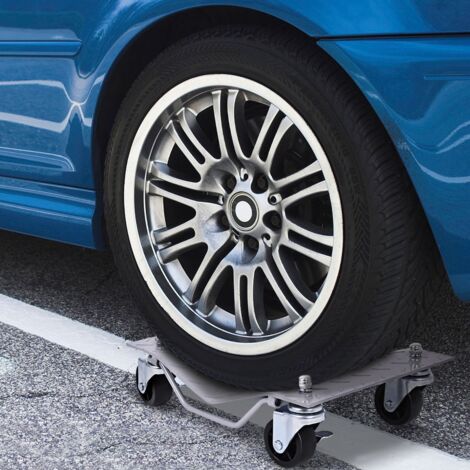 Chariots de Manutention Voiture 680 kg Roulettes Verrouillables 360° 40,5 x 30 cm CW21417