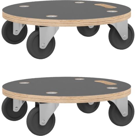 Chariots de transport 2 pcs rond Ø38x11,5 cm 250 kg CFW395249
