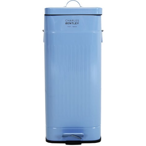 Charles Bentley 30l Steel Square Retro Kitchen Pedal Waste Bin Charles Bentley 30l Steel Square Retro