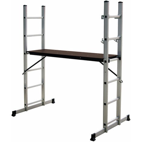 Charles Bentley 5 Way Aluminium Multi Purpose Scaffolding Ladder Step Platform
