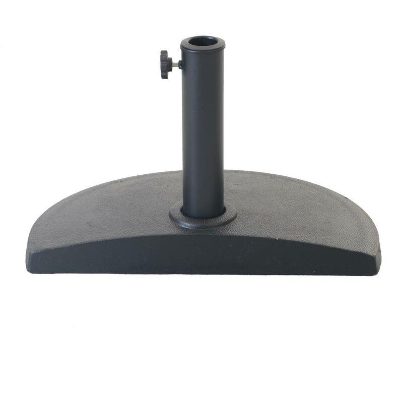 Charles Bentley Concrete Umbrella Half Base For Half Canopy Umbrella Dark Grey Glconbase06