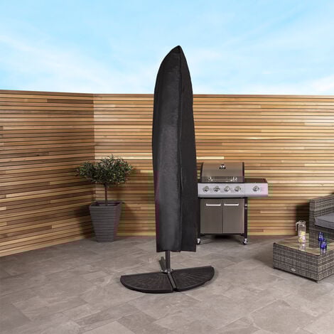 Charles Bentley Deluxe Banana Umbrella Parasol Cover -Black 600D PVC Waterproof
