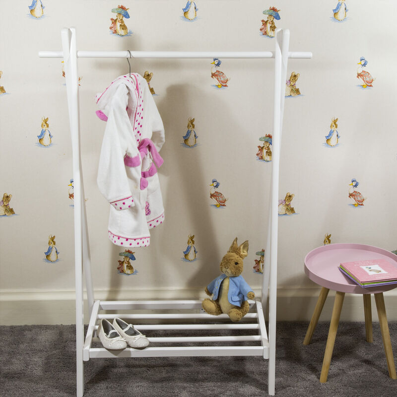 Charles Bentley Small Solid Wood Hanging Clothes Rail/Clothing Stand