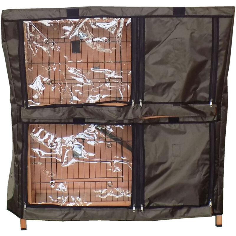 Two Storey Pet Hutch Cover PETHUTCH02 - Black - Charles Bentley