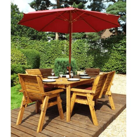 Charles Taylor 6 Seater Wooden Rectangular Dining Table 2x Chairs 2x Bench Grey