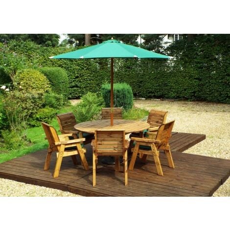 Charles taylor wooden garden online dining set 6 seater