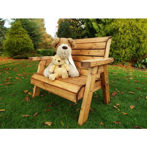 Charles Taylor Little Fellas Wooden Garden Park Bench Kids Seat Chair