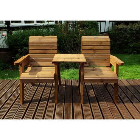 Charles Taylor Wooden Companion Straight Garden 2 Seater Chair FP
