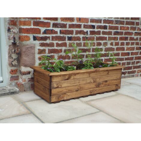 Charles Taylor Wooden Extra Large Trough Planter Flower Shrub Tree Pot