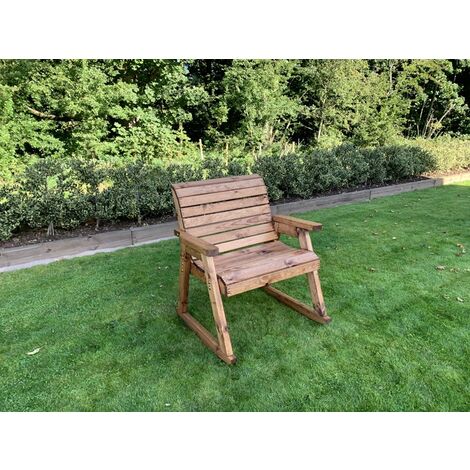 Charles Taylor Wooden Garden Large Grand Rocker Seat Rocking Chair Armchair
