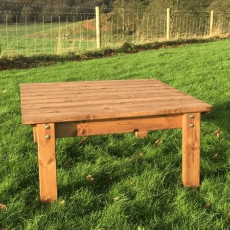 Charles Taylor Wooden Garden Large Square Side Coffee Table