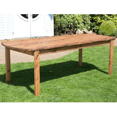 Charles Taylor Wooden Large Rectangular Garden Dining Table 8 Seater