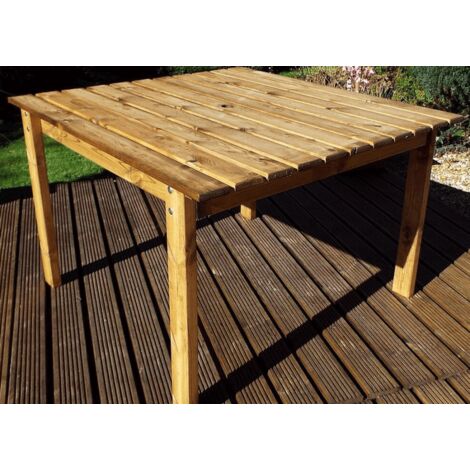 Charles Taylor Wooden Large Square Garden Dining Table 8 Seater