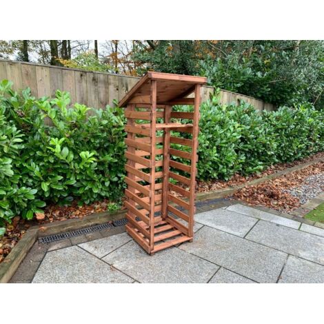 Charles Taylor Wooden Log Wood Store Kindling Shelf Garden Storage Small