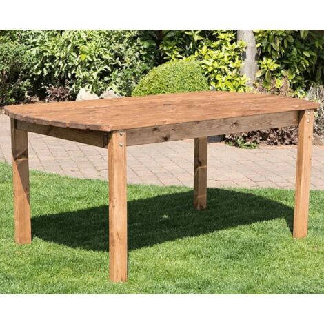 Charles Taylor Wooden Medium Rectangular Garden Dining Table 6 Seater