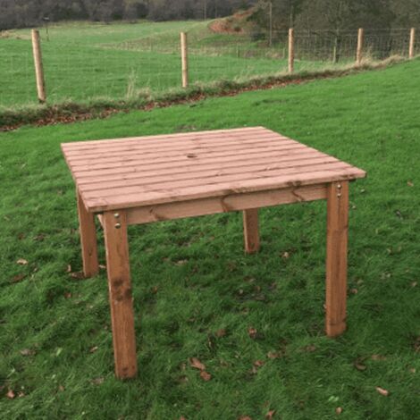 Charles Taylor Wooden Medium Square Garden Dining Table 6 Seater